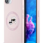 Karl Lagerfeld Liquid Silicone K&CH Heads MagSafe pro iPhone 16e Pink – Hledejceny.cz