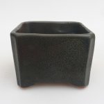 E-bonsai keramická bonsai miska 9,5 x 9,5 x 7 cm šedá – Zboží Dáma