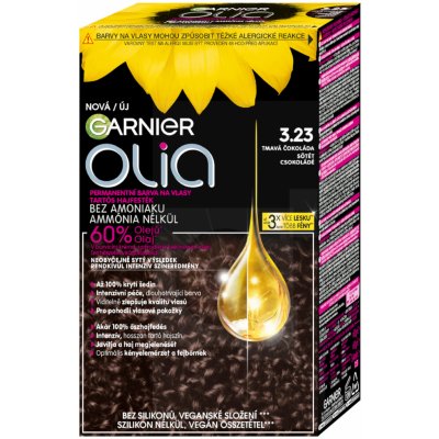 Garnier Olia barva na vlasy 3,23 Dark Chocolate 60 ml