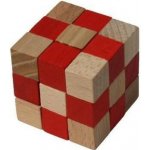 Dřevěný hlavolam oranžová kostka – Sleviste.cz