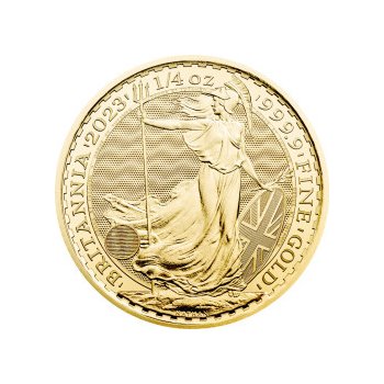 The Royal Mint zlatá mince Gold Britannia Král Charles III Royal Mint 2023 1/4 oz