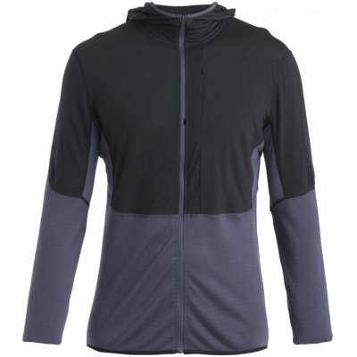 ICEBREAKER Mens Merino 200 RealFleece Descender LS zip Hoodie black /Graphite/Cb – Sleviste.cz
