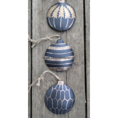 ego dekor Ozdoba se zlatým dekorem 9 cm set 3 ks – Hledejceny.cz