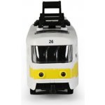 Rappa Kovová česká retro tramvaj žlutá 16cm otevírací dveře – Hledejceny.cz