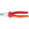 Kleště kombinované Knipex 02 06 200 - Kleště kombinované 200mm, silové, izolované 1000V VDE, chromované, BI-plastové rukojeti, DIN ISO 5746