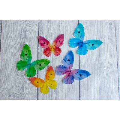 Motýlci z jedlého papíru - barevný - 5 ks – Sleviste.cz