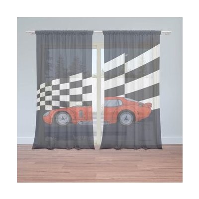 Sablio Záclony Závodní auto: 2ks 150x250cm – Hledejceny.cz