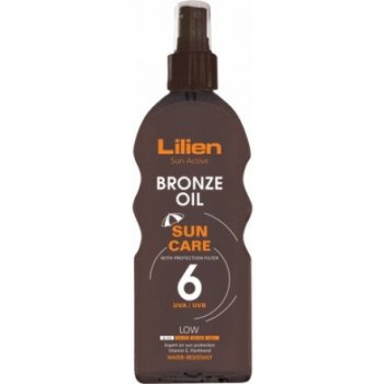 Lilien Sun Active Bronze voděodolný olej SPF6 200 ml