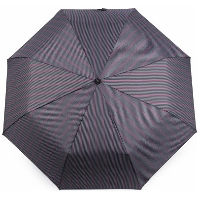 Pánský skládací vystřelovací deštník proužky šedý