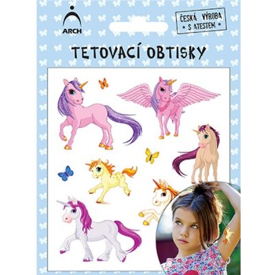 Dětské tetovací obtisky Jednorožci 04 – Zboží Mobilmania