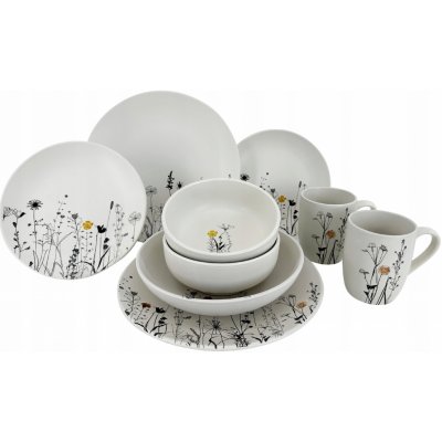 Clay keramická jídelní souprava Cream Garden talíře misky hrnky 10 ks – Zboží Dáma