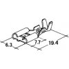 Spojka konektor 6,3mm 0,5-1,5mm dutinka