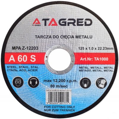Tagred Řezný kotouč 125 x 1,0 x 22,2 mm TA1000 – Sleviste.cz