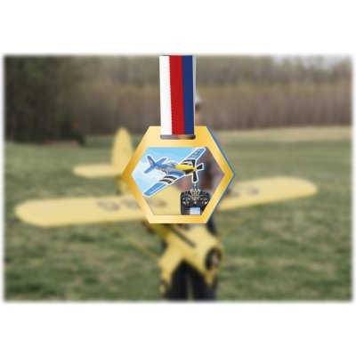 Akrylátová medaile RC modely letadla Zlatá