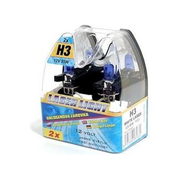 Compass White Laser H3 Pk22s 12V 55W 2 ks