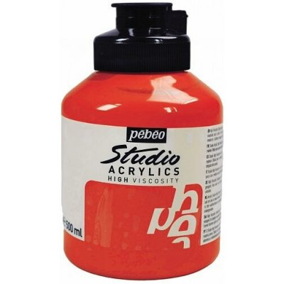 Pébéo Studio Acrylic akrylová barva 500 ml kadmium oranžové – Sleviste.cz