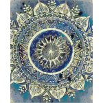 Diamondi Diamantové malování MODRÁ MANDALA 40 x 50 cm bez rámu a bez vypnutí plátna – Hledejceny.cz