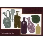 Crearreda Samolepka na zeď Láhve a broušené sklo - Bottles, , 31x31cm, skladem poslední 2 ks – Hledejceny.cz