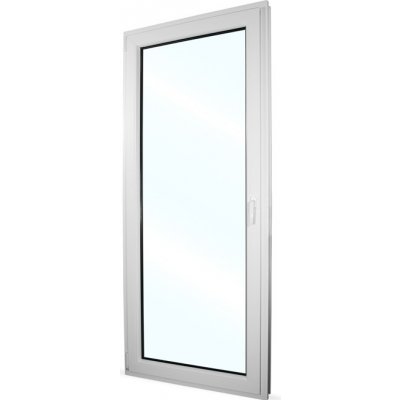 SkladOken.cz balkonové dveře jednokřídlé () 88 x 208 cm, bílé, otevíravé i sklopné, LEVÉ