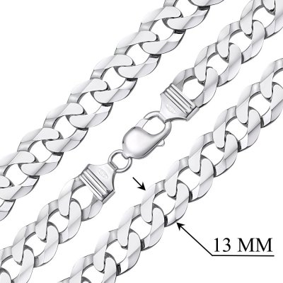 SILVEGO Stříbrný pánský masivní řetěz CURB TTT3006LN – Zboží Mobilmania