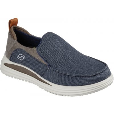 Skechers Moc Toe Slip On Canvas Trainers Mens Navy/Brown – Zbozi.Blesk.cz