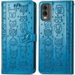VSECHNONAMOBIL 62606 CUTE CAT Peněženkový kryt Nokia C32 modrý – Zboží Živě
