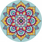 Grafix Diamantový obrázek Mandala tyrkysová 30 cm na plátně – Hledejceny.cz