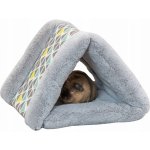 Trixie Plyšový stan/jeskyňka SUNNY pro králíčky morčata 44 x 33 x 40 cm šedá – Zboží Mobilmania
