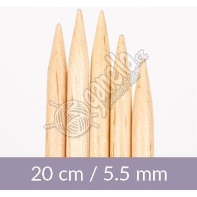 Ponožkové jehlice Drops 5x 05,5mm, bříza – Zboží Dáma