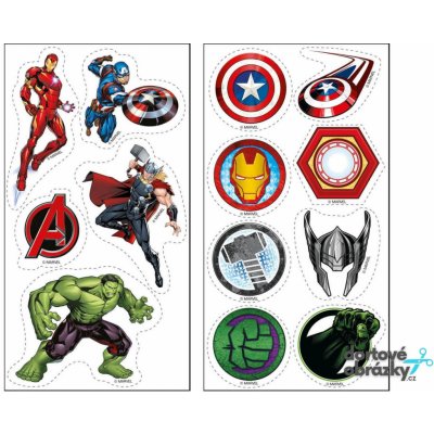 Jedlý tisk AVENGERS ● materiál: FONDÁNOVÝ DECORLIST ✴️ – Zboží Mobilmania