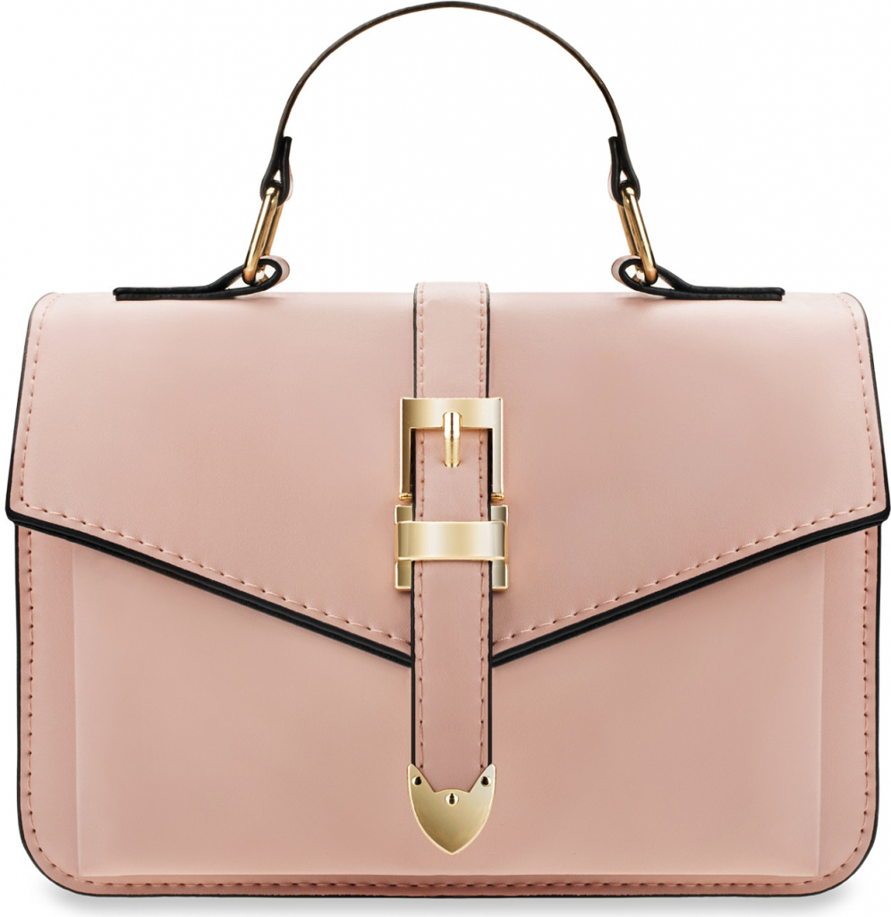 Elegantní kufřík tuhá dámská kabelka klasická kurýrní taška s klopou růžová  od 209 Kč - Heureka.cz