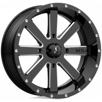 Msa Offroad Wheels M34 Flash 7x22 4x156 ET0 gloss black milled | Zboží Auto