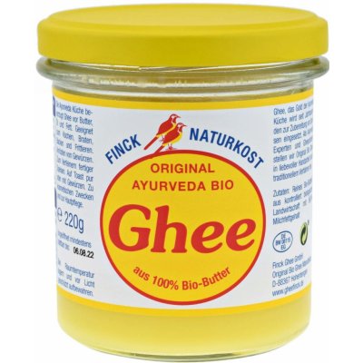 Finck Ayurveda Ghee 100% Bio ajurvédské Máslo 220 g – Zbozi.Blesk.cz