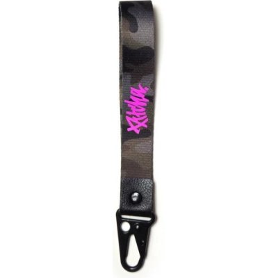 Šňůrka na krk PITCHA LOGO short camo pink – Sleviste.cz