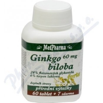 MedPharma Ginkgo biloba 60 mg Forte 67 tablet