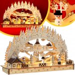 Monzana Vánoční LED oblouk CLEMENT 45x12,5x28cm přírodní hnědá 109156 – Hledejceny.cz