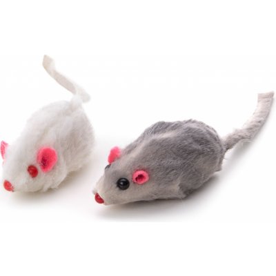 JK ANIMALS Malé myšky 12 ks chlupatá hračka pro kočky z pravé králičí kožešiny 4,5 cm – Zboží Mobilmania