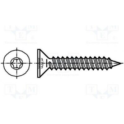BOSSARD 3060055 Vrut; do kovu; 2,9x13; Hlava: kuželová; Torx®; TX10; kalená ocel – Hledejceny.cz