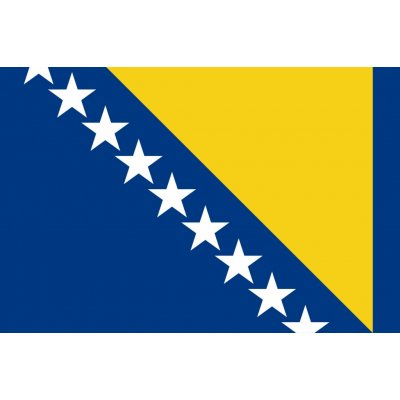 Samolepka - vlajka Bosna a Hercegovina - 6 x 4 cm – Zbozi.Blesk.cz