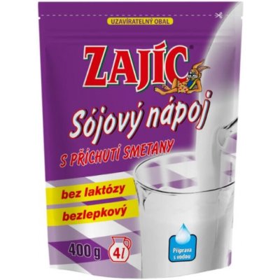 Sójový nápoj Zajíc s příchutí smetany sáček 400 g – Zbozi.Blesk.cz