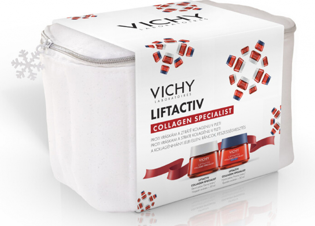 Vichy Liftactiv Collagen Specialist vánoční balíček pack denní krém 50 ml + noční krém 50 ml