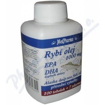 MedPharma Rybí olej 1000 mg + EPA + DHA 107 kapslí