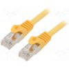 síťový kabel Gembird PP6A-LSZHCU-Y-10M Patch, S/FTP, 6a, drát, Cu, LSZH, 10m, žlutý