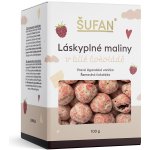 ŠUFAN Láskyplné maliny v bílé čokoládě 100 g – Zboží Dáma