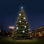 DECOLED LED světelná sada na vánoční stromy vysoké 12-14 m teplá bílá s ledově bílými dekory EFD08 – Hledejceny.cz