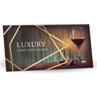 Selllot Luxury Hořká čokoláda 60% Sklenička s červeným vínem 175 g – Zboží Dáma