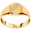 Prsteny iZlato Forever zlatý pečetní prsten s gravírováním iz22446