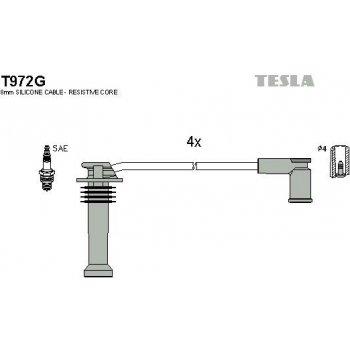 Sada kabelů pro zapalování TESLA T972G