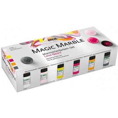 Sada barev na mramorování Kreul Magic Marble Love Neon 6x20 ml – Zbozi.Blesk.cz