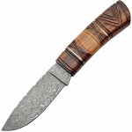 OEM s pevnou čepelí DAMASCUS CARVED dřevěná rukojeť – Zboží Mobilmania